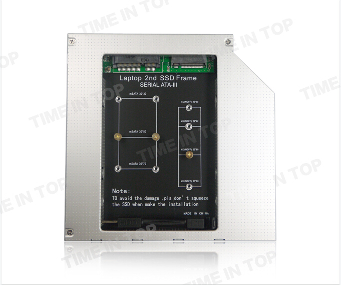 mSATA/M.2(NGFF）SSD转SATA笔记本光驱位硬盘托架