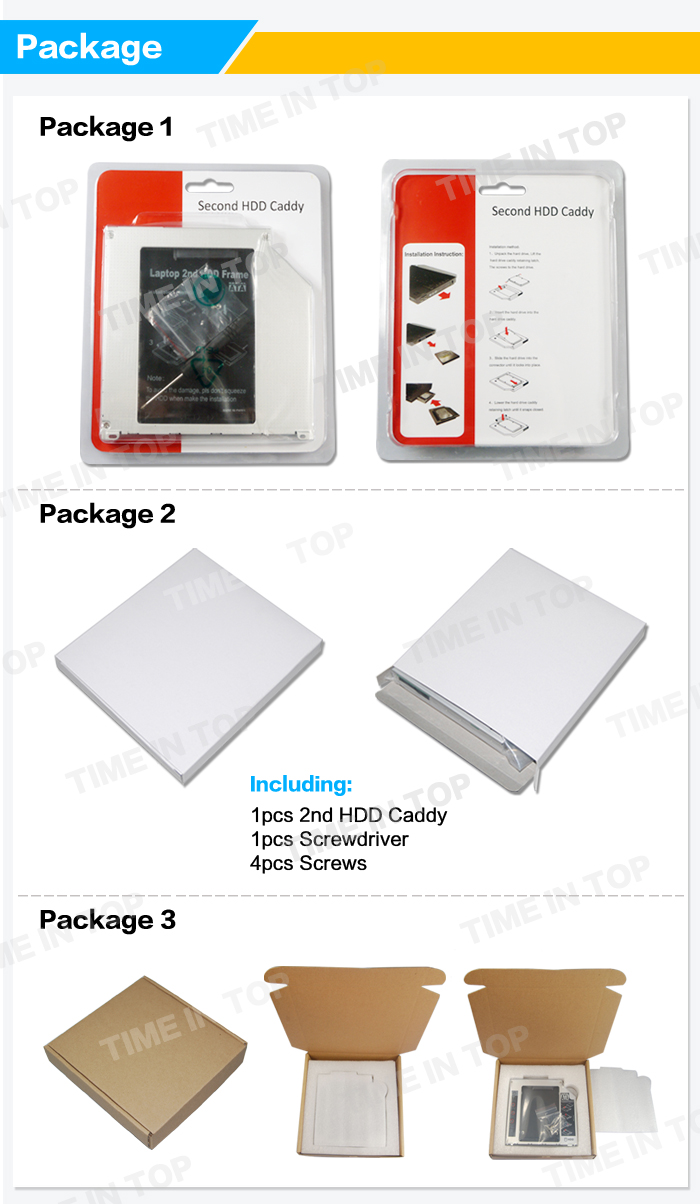 the packing of HDD Caddy 