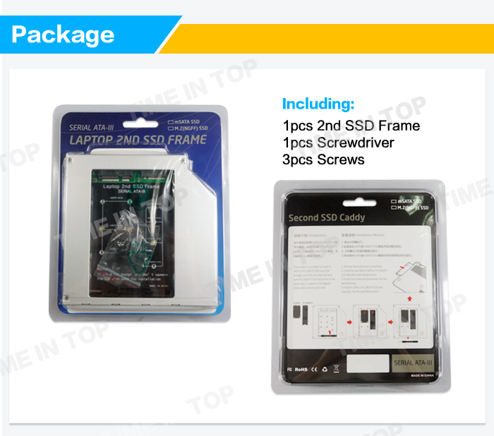 package for SSD caddy