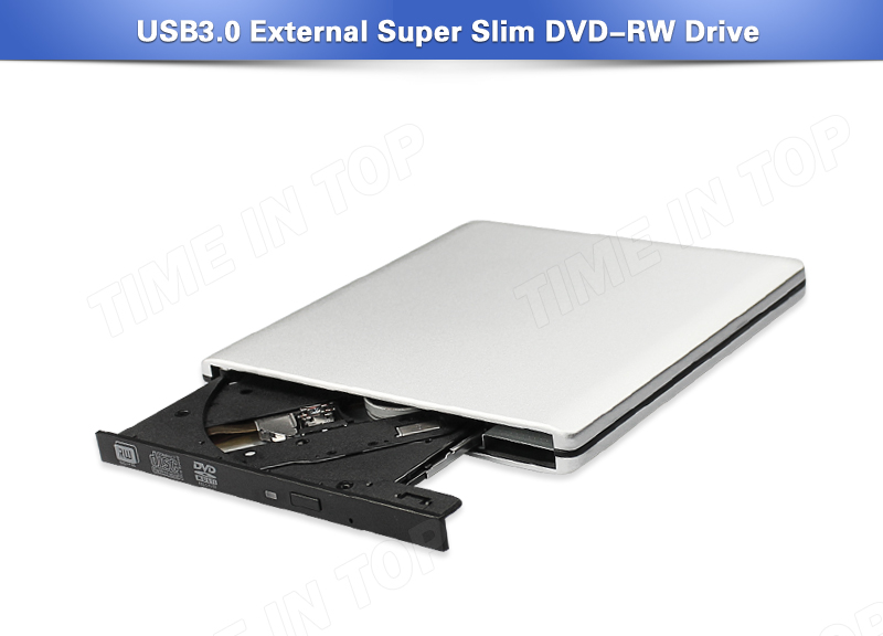 USB3.0 External Super Slim Black Tray Load DVD Burner