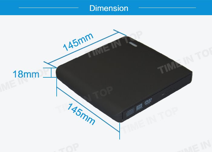 the dimension of external dvd burner