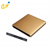 China Gouden aluminium USB3.0 externe Blu-ray / DVD RW Drive Enclosure, Model: TIT-A20 fabriek